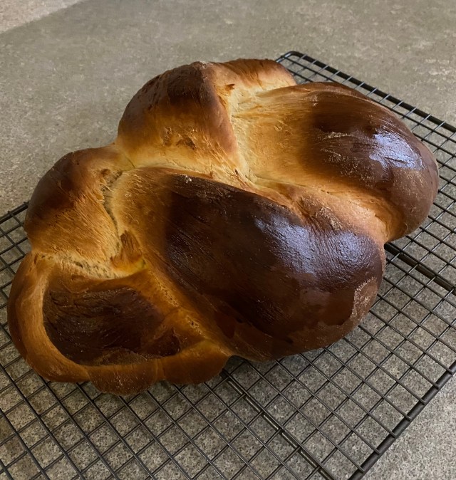 Challah burned